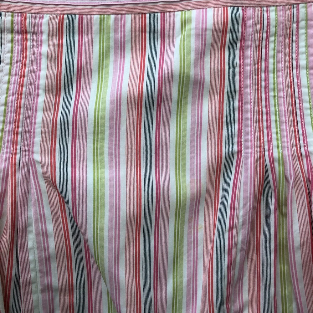 90s: J. Crew Striped Pleated Skirt - Picture 3 of 4